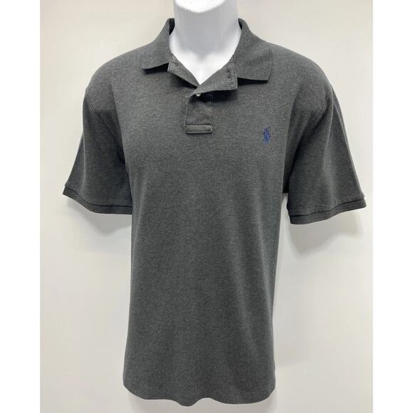 Polo Ralph Lauren Large Classic Fit Polo T-shirt Grey Short Sleeve - Picture 1 of 7